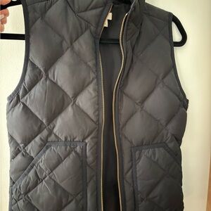 J. Crew Women's Quilted black Vest